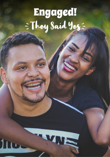 You’re engaged white handwritten text photo upload Sponge Cake Topper