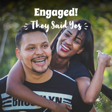 You’re engaged white handwritten text photo upload Sponge Cake Topper
