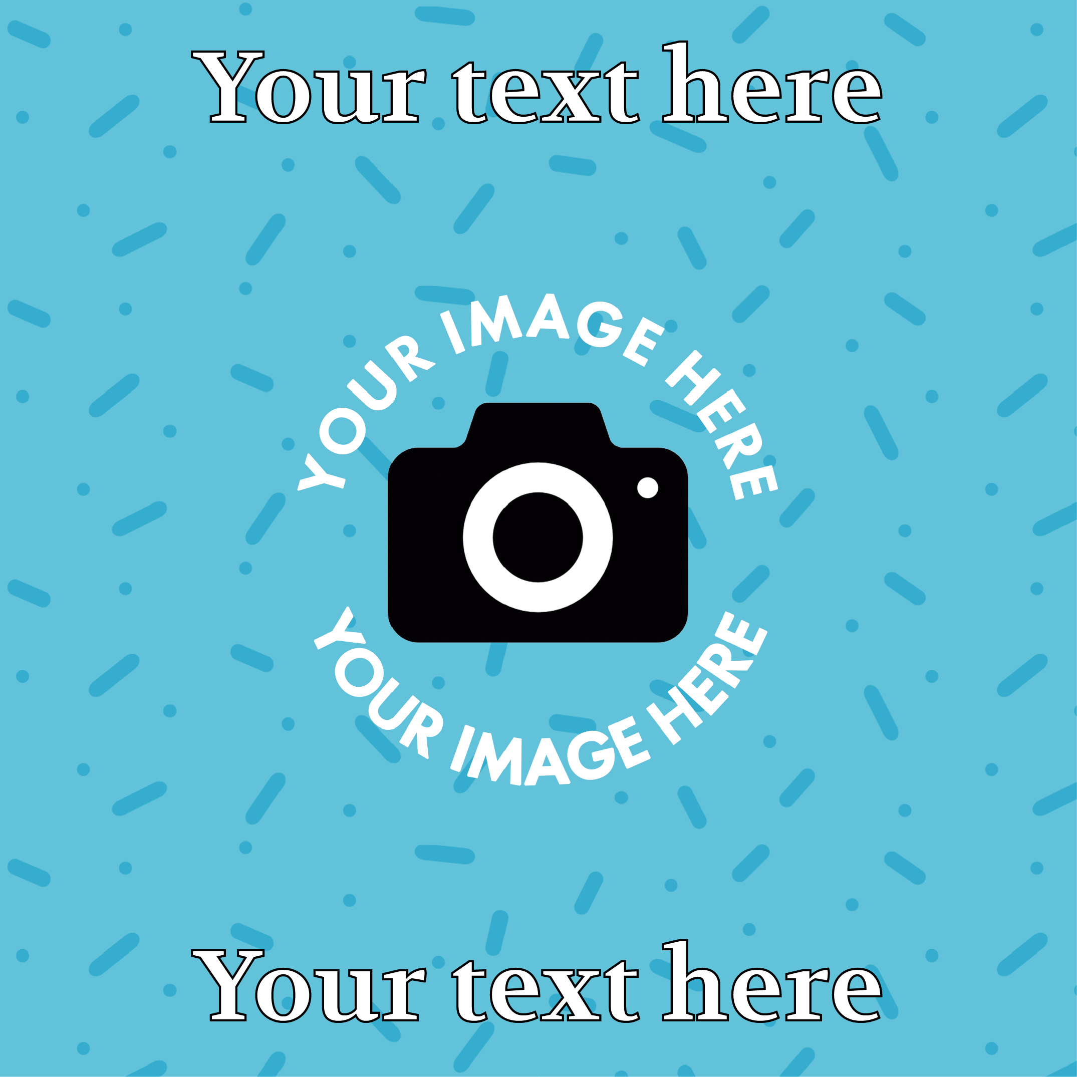 Fully customisable text & photo upload Sponge Cake Topper
