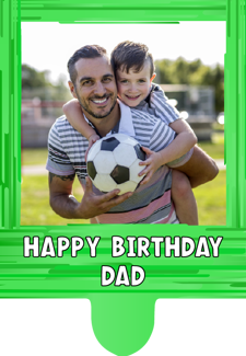 Happy birthday green swirl border for him photo upload Retro Cupcake Topper
