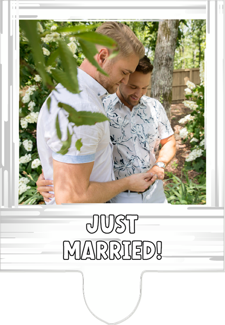 Wedding white swirl border photo upload Retro Cupcake Topper