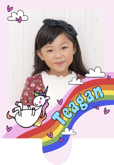 Happy birthday flying unicorn rainbow banner for girls photo upload Retro Cupcake Topper