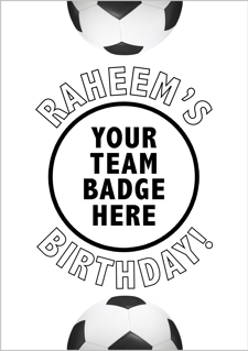 Happy birthday white background football for boys image upload Sponge Cake Topper