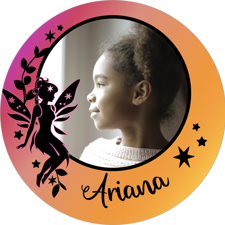 Birthday magical fairy sunset frame for girls photo upload Edible Cupcake Topper