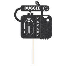 Custom name cute cartoon dog birthday Glitter Topper