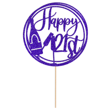 Pop the bubbly prosecco happy birthday custom age Glitter Topper