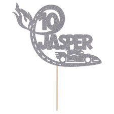 F1 racing sports formula 1 birthday custom age & name Glitter Topper