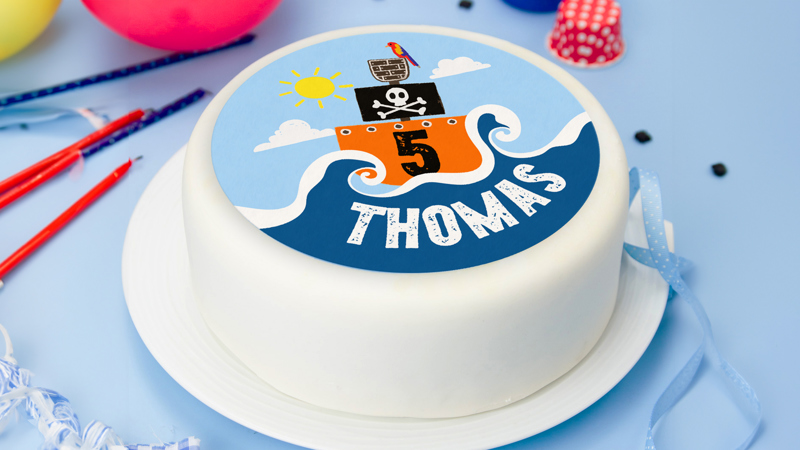Pirates Edible Cake & Cupcake Toppers 